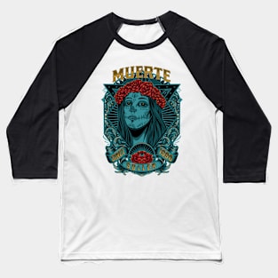 Muerte The Rose Girl Baseball T-Shirt